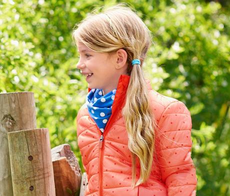 Puntíkovaná dutá šála tchibo modrá vel.univerzální, tchibo