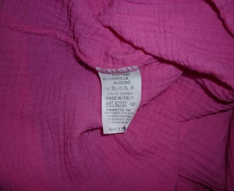 Růžová mušelínová košile made in italy,