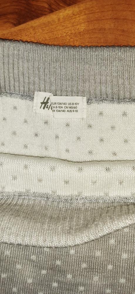 Dívčí úpletová sukně h&m 134/140 puntíky, h&m,134