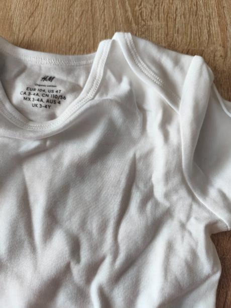 Dětské bavlněné bodýčko, h&m,104