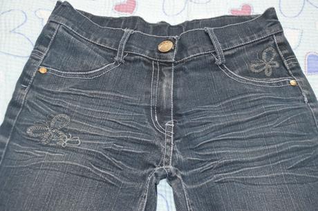 134 149 džínové elastické kraťasy šortky, 134