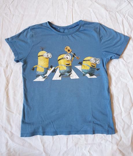 Triko kr. rukáv - mimoni - h&m v. 122, h&m,122