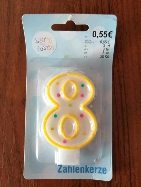Svíčka na dort ,,8",