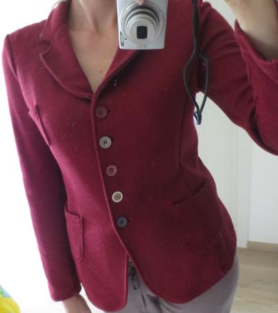 Pohodlné dámské sako - úplet, l