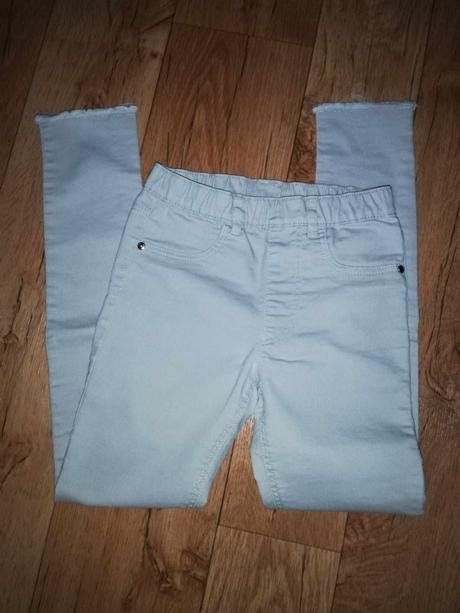 Světlé kalhoty h&m vel.134, h&m,134