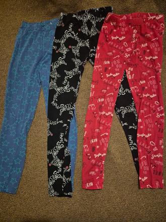 3x dívčí legíny vel 146/152, 146