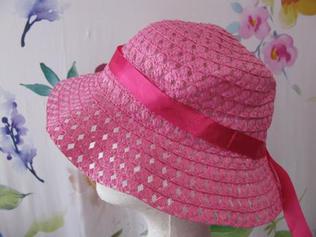 Letní růžový dívčí klobouček, 98