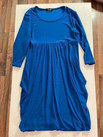Nové modré šaty řasené v bocích, vel m, nicole, m