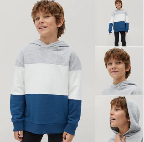 Mikina s kapucí mango klučičí tříbarevná vel. 128, mango,128