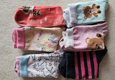 6x mix ponožek, ponožky holčičí, dívčí, vel.27/30, 27