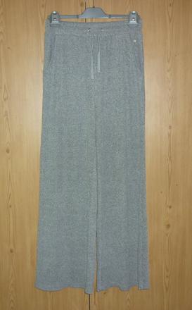 Šedé dámské široké volnočasové kalhoty takko, takko,s