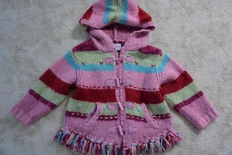 Pruhovaný svetr s kapucí, next,98