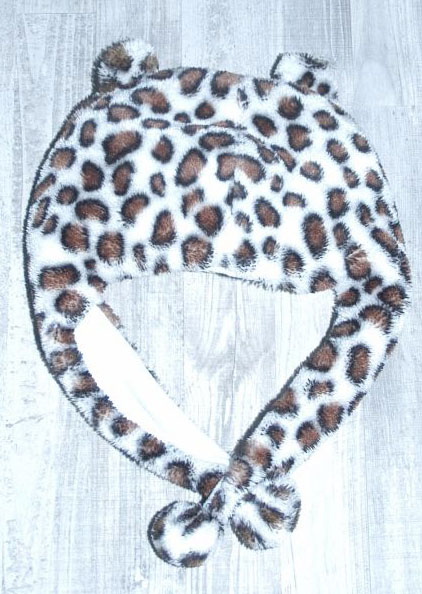 Zimní chlupatá čepice - leopard, 122