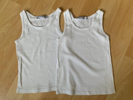 2x bílé tričko & tílko terranova vel. 110, terranova,110