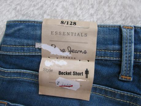 Elastické džínové kraťasy pepe jeans unisex, pepe jeans,128