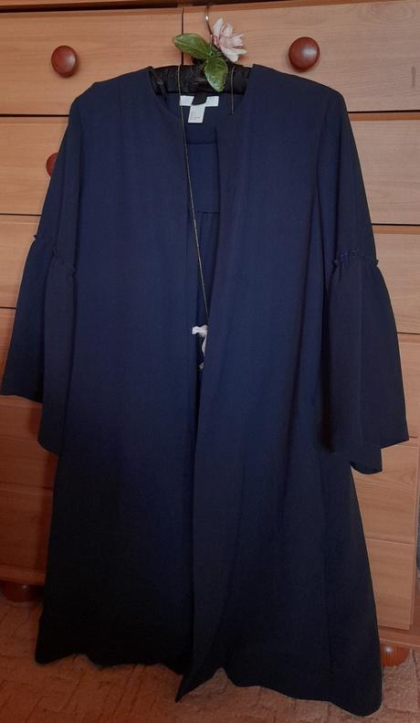 Elegantní dlouhý kabátek s kapsami, h&m,s