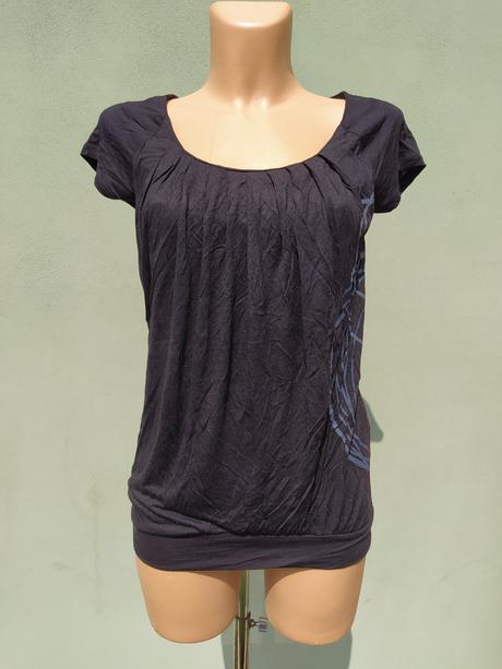Černý zdobený top tričko h&m sport - vel.s, h&m,s