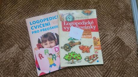 2 x sešit s logopedickými pomůckami a úkoly, 