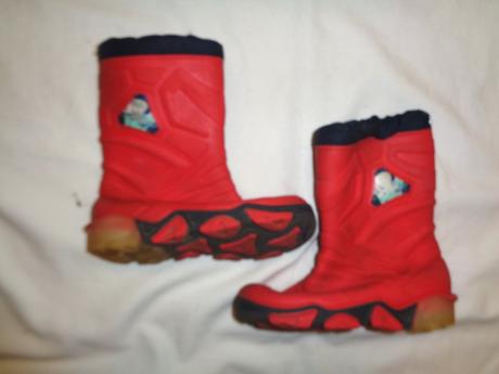 Červeno modré gumáky 26/27 - svítící, 26