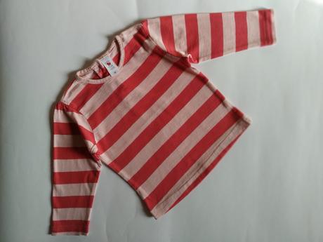 Pruhované tričko růžové, baby club,86