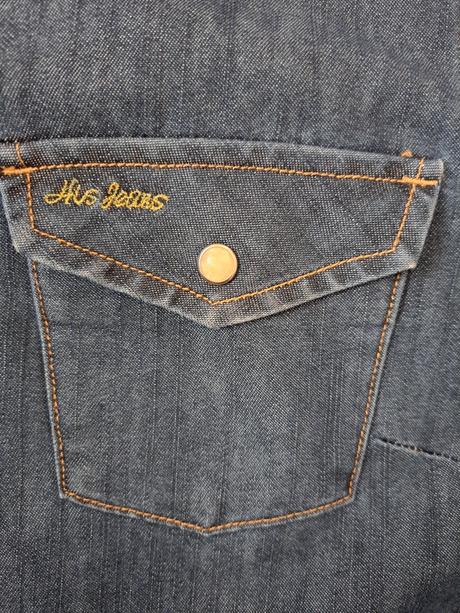 Dámská džínová košile se zlatou výšivkou, 42