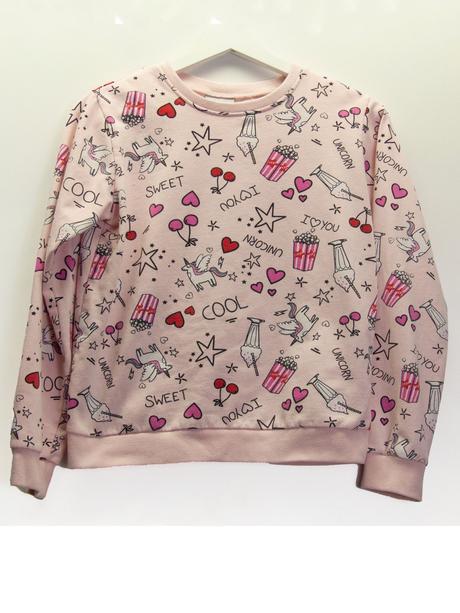 Mikina s jednorožci, matalan,152