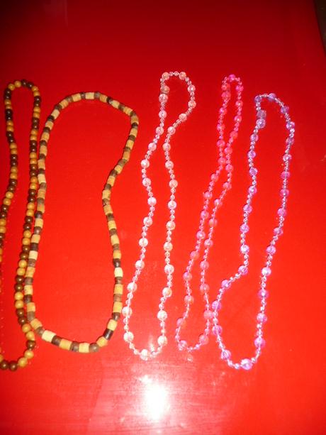 Dětský nádrdelník korálky 7ks, 