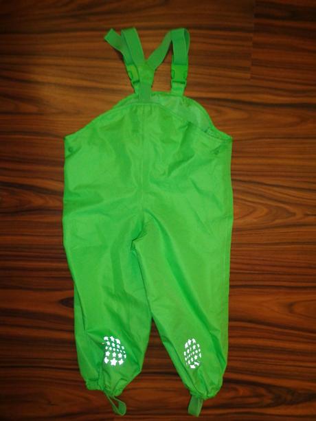 Šusťákové svítivě zelené nepromokavé kalhoty 86/92, kids,86