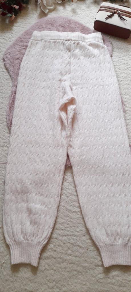 H&m pletené kalhoty jogger s copánkovým vzorem, h&m