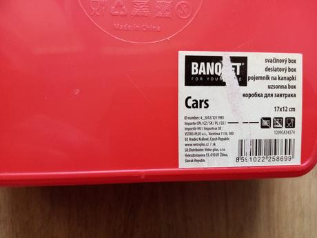 Box svačinovy cars, 