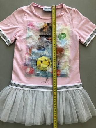 Kids by voga italy šaty tutu 98-104 pink aplikace, 98