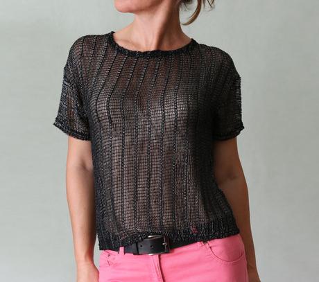 Síťové tričko s kovovým leskem morgan vel.s, morgan,s