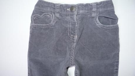 Šedé manšestrové kalhoty s regulací, m&co,110