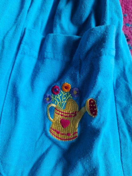 Dětské holčičí šaty,šatky,šatečky modré s výšivkou, 80