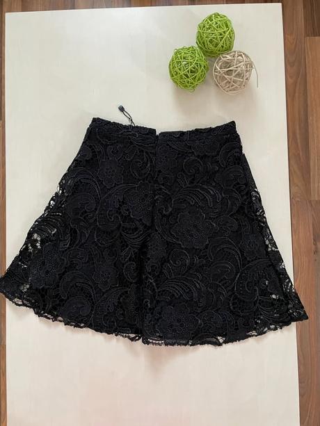 Nová černá krajka sukně, vel xs/s, amisu, amisu,s