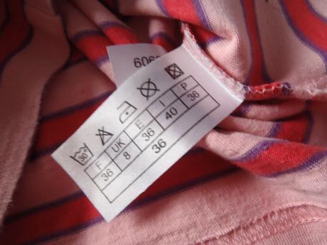 Pruhovany damsky natelnik, s