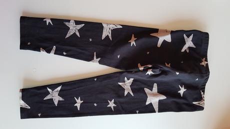 Dětské černé legíny s hvězdami benetton 2-4roky, benetton,98