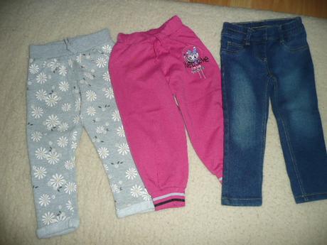 2ks tepláky vel 92/98 celek kytičky, f&f,98