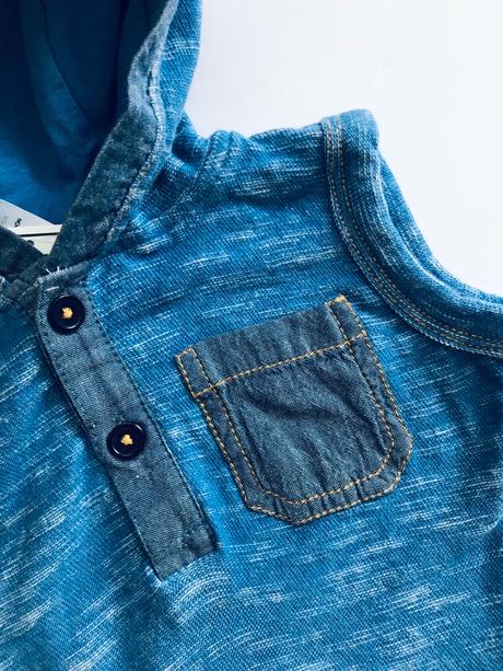 Vestička s kapucí melirové barvy - v.3/6 měs., baby,68