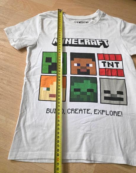 Tričko s kr. rukávem bílé minecraft sinsay, sinsay,140