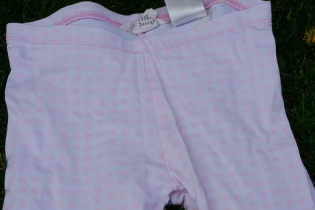 Biloruzove kostickovane leginy 3/4 delka, h&m,116