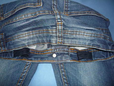 Džíny s regulací v pase vel. 140, 140