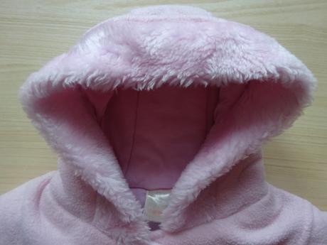 Fleesový kabátek růžový, vel. 62, tiny ted,62