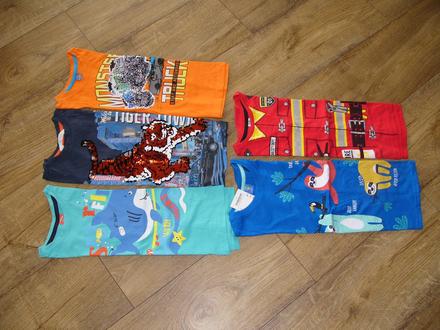 Sada triček kr.rukáv, vel.122, 122