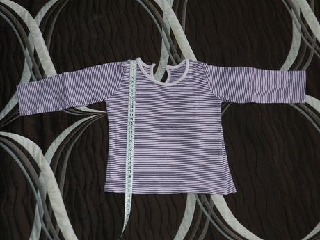 Triko dlouhý rukáv s proužky, 80