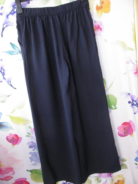 Dámské modré letní kalhoty,styl palazzo, s.oliver,38