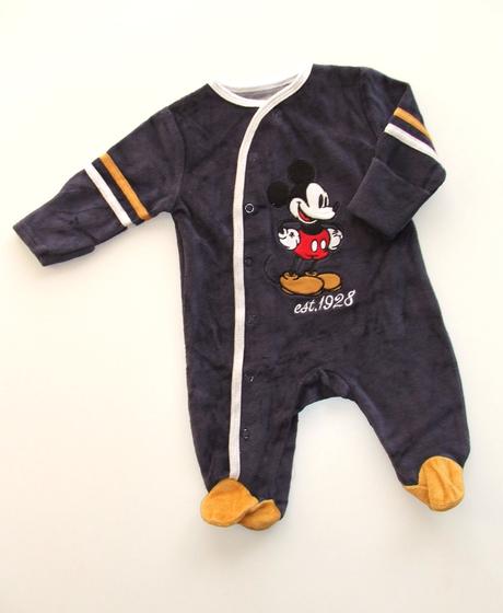 K1166 sametkový overal s mickeym vel. 56, disney,56