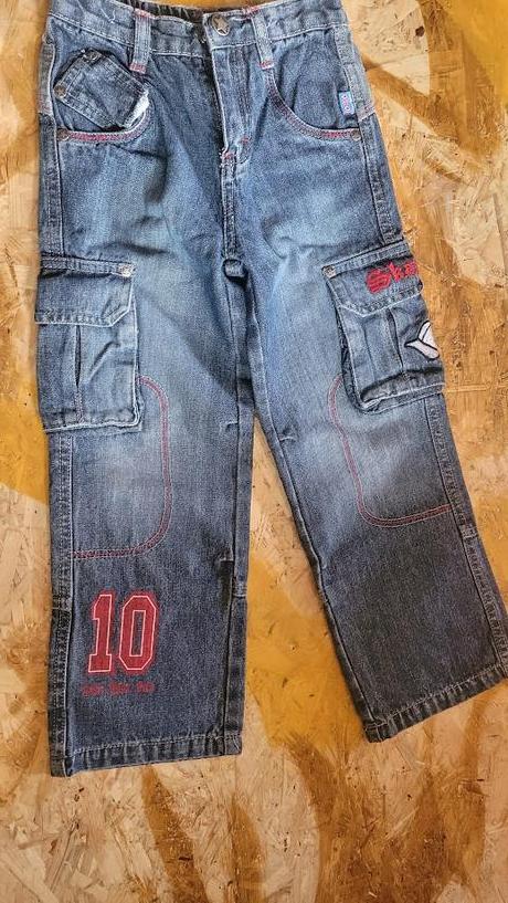 Džíny, kalhoty a 2x tričko, 122–134