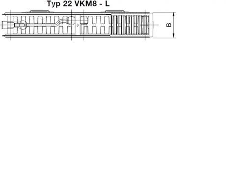 Nový radiátor korado 22 vkm8 l - 600/1000, 
