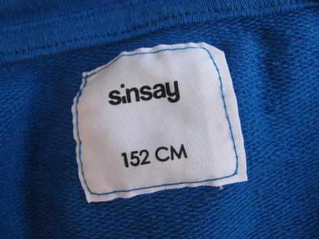 Dětská bavlněná tepláková mikina s kapucí, sinsay,152